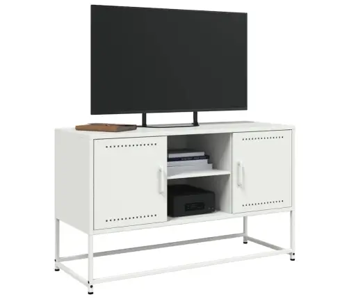 Tv Skapītis, Balts, 100,5X39X60,5 Cm, Tērauds Vidaxl