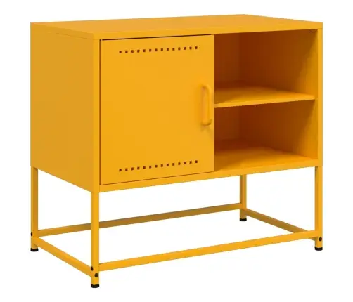 Tv Skapītis, 68X39X60,5 Cm, Tērauds, Sinepju Dzeltens Vidaxl