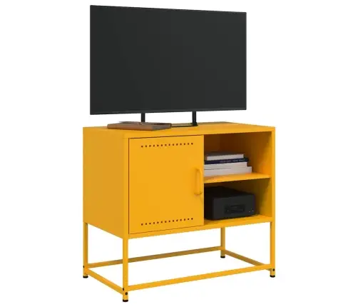 Tv Skapītis, 68X39X60,5 Cm, Tērauds, Sinepju Dzeltens Vidaxl