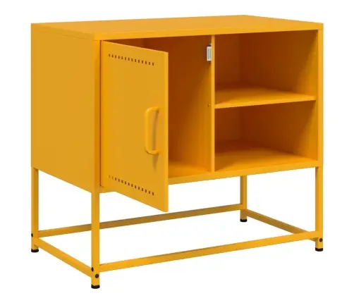 Tv Skapītis, 68X39X60,5 Cm, Tērauds, Sinepju Dzeltens Vidaxl