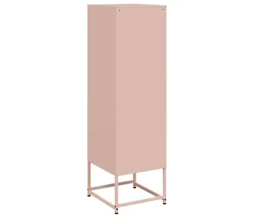 Augstais Skapītis, Rozā, 36X39X123 Cm, Tērauds Vidaxl
