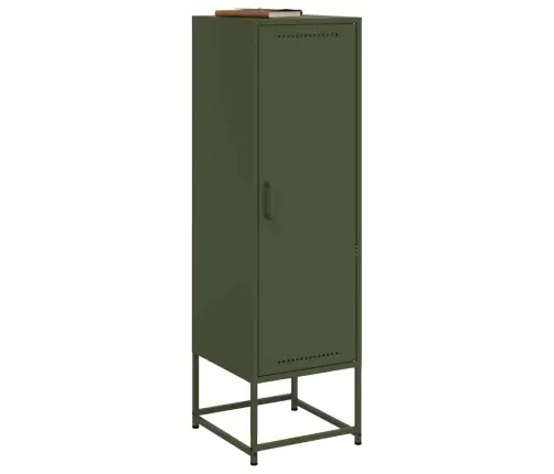 Augstais Skapītis, Olīvu Zaļš, 36X39X123 Cm, Tērauds Vidaxl