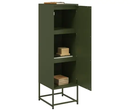 Augstais Skapītis, Olīvu Zaļš, 36X39X123 Cm, Tērauds Vidaxl