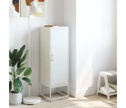 Augstais Skapītis, Balts, 36X39X123 Cm, Tērauds Vidaxl