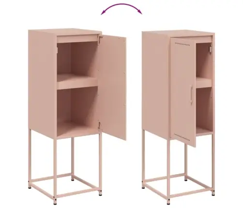 Augstais Skapītis, Rozā, 36X39X107 Cm, Tērauds Vidaxl Augstais Skapītis, Rozā, 36X39X107 Cm, Tērauds Vidaxl