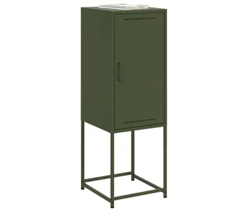 Augstais Skapītis, Olīvu Zaļš, 36X39X107 Cm, Tērauds Vidaxl