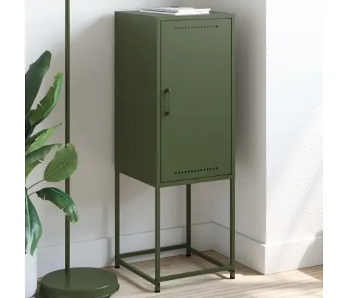 Augstais Skapītis, Olīvu Zaļš, 36X39X107 Cm, Tērauds Vidaxl