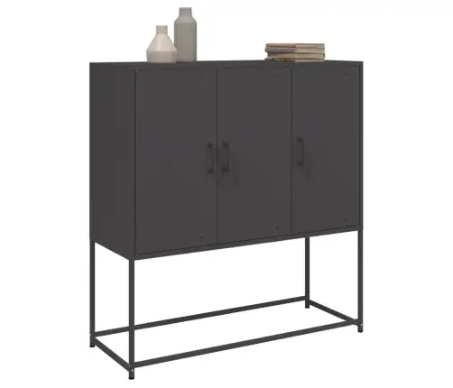 Kõrge Kapp, Must, 100,5X39X107 cm Teras