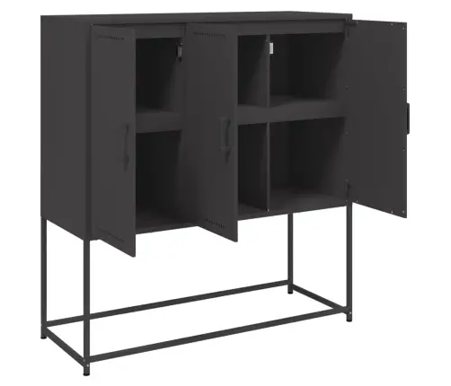 Kõrge Kapp, Must, 100,5X39X107 cm Teras