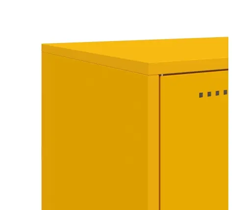Komoda, Garstyčių Geltonos Spalvos, 100,5X39X107cm Plienas Komoda, Garstyčių Geltonos Spalvos, 100,5X39X107cm Plienas