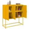 Komoda, Garstyčių Geltonos Spalvos, 100,5X39X107cm Plienas Komoda, Garstyčių Geltonos Spalvos, 100,5X39X107cm Plienas