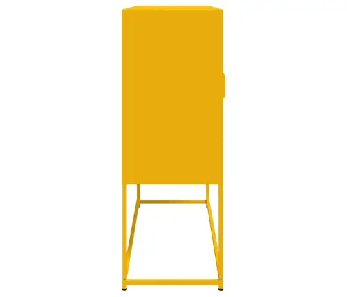 Komoda, Garstyčių Geltonos Spalvos, 100,5X39X107cm Plienas Komoda, Garstyčių Geltonos Spalvos, 100,5X39X107cm Plienas