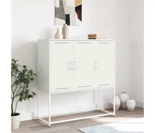 Augstais Skapītis,Balts, 100,5X39X107 Cm, Tērauds Vidaxl Augstais Skapītis,Balts, 100,5X39X107 Cm, Tērauds Vidaxl