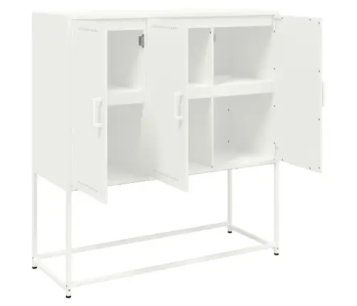 Augstais Skapītis,Balts, 100,5X39X107 Cm, Tērauds Vidaxl Augstais Skapītis,Balts, 100,5X39X107 Cm, Tērauds Vidaxl