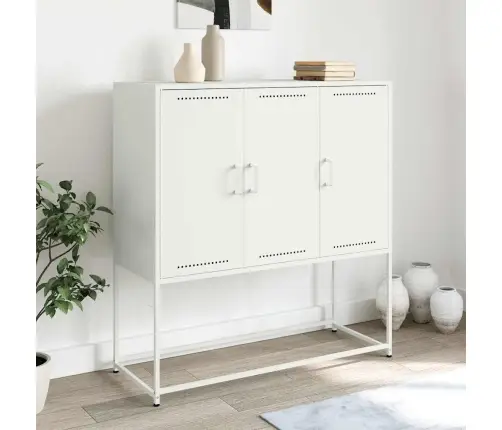 Augstais Skapītis,Balts, 100,5X39X107 Cm, Tērauds Vidaxl Augstais Skapītis,Balts, 100,5X39X107 Cm, Tērauds Vidaxl