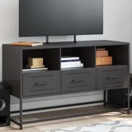 Tv Skapītis, 100,5X39X60,5 Cm, Tērauds, Melns Vidaxl