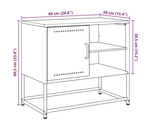 Tv Skapītis, 100,5X39X60,5 Cm, Tērauds, Rozā Vidaxl Tv Skapītis, 100,5X39X60,5 Cm, Tērauds, Rozā Vidaxl