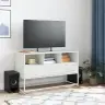 Tv Skapītis, Balts, 100,5X39X60,5 Cm, Tērauds Vidaxl