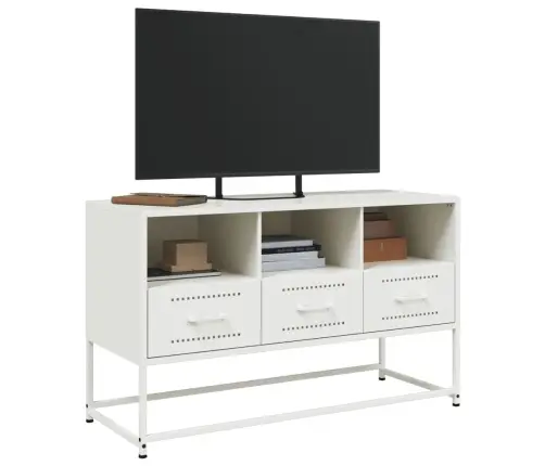 Tv Skapītis, Balts, 100,5X39X60,5 Cm, Tērauds Vidaxl