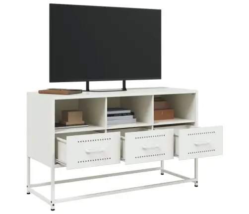 Tv Skapītis, Balts, 100,5X39X60,5 Cm, Tērauds Vidaxl