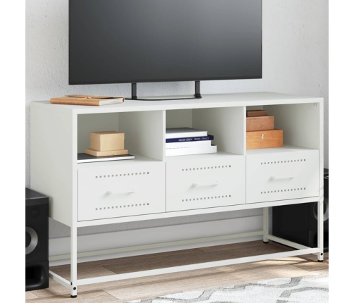 Tv Skapītis, Balts, 100,5X39X60,5 Cm, Tērauds Vidaxl