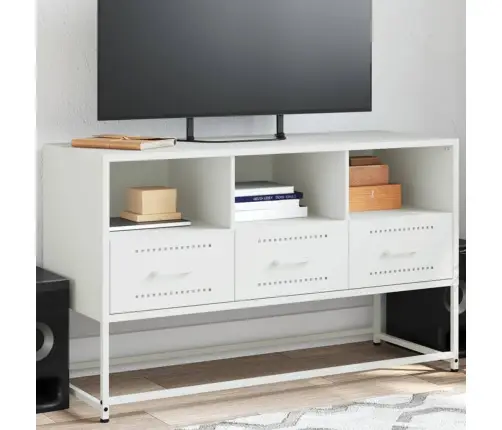 Tv Skapītis, Balts, 100,5X39X60,5 Cm, Tērauds Vidaxl
