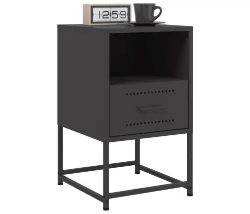 Naktsskapīši,2 Gab., Melni, 36X39X60,5 Cm, Tērauds Vidaxl