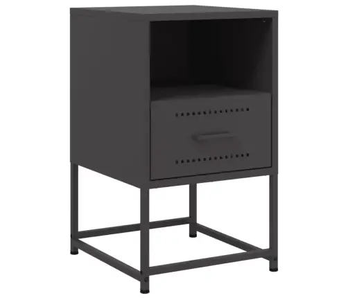 Naktsskapīši,2 Gab., Melni, 36X39X60,5 Cm, Tērauds Vidaxl