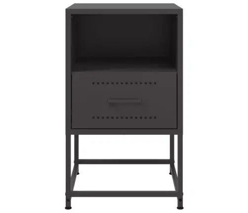 Naktsskapīši,2 Gab., Melni, 36X39X60,5 Cm, Tērauds Vidaxl