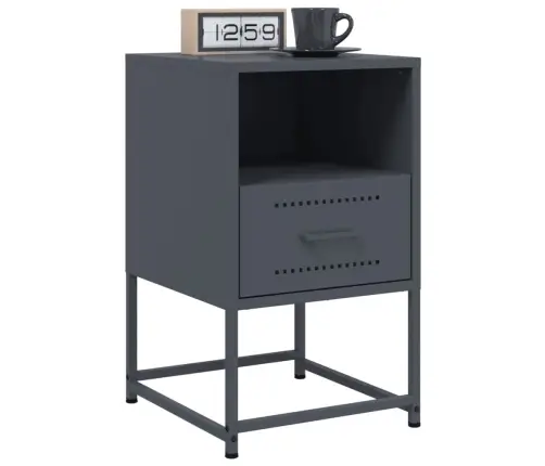 Naktsskapītis, Antracītpelēks, 36X39X60,5 Cm, Tērauds Vidaxl
