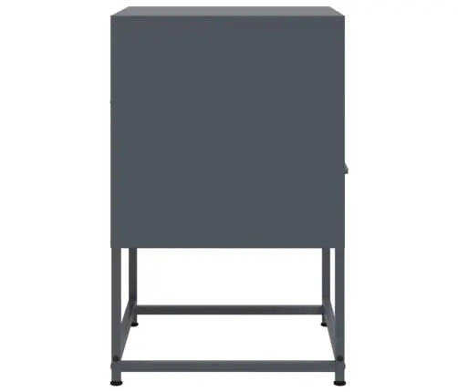 Naktsskapītis, Antracītpelēks, 36X39X60,5 Cm, Tērauds Vidaxl