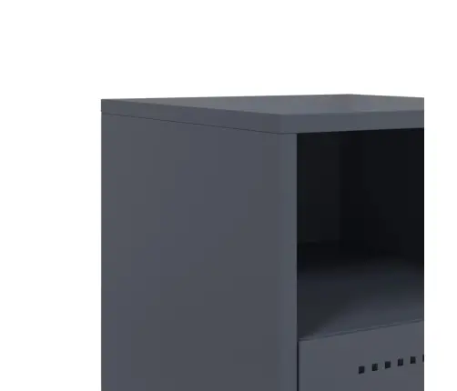 Naktsskapītis, Antracītpelēks, 36X39X60,5 Cm, Tērauds Vidaxl