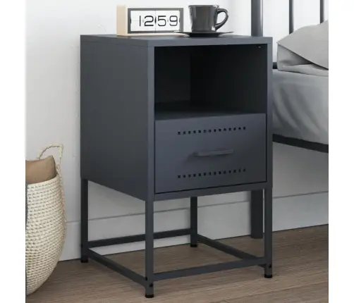 Naktsskapītis, Antracītpelēks, 36X39X60,5 Cm, Tērauds Vidaxl