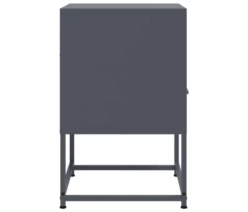 Naktsskapīši,2 Gab., Antracītpelēki, Melni 36X39X605 Cm, Tērauds Vidaxl