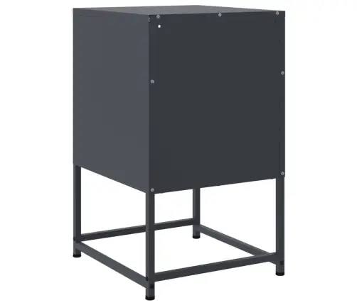 Naktsskapīši,2 Gab., Antracītpelēki, Melni 36X39X605 Cm, Tērauds Vidaxl