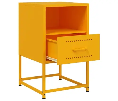 Naktsskapītis, 36X39X60,5 Cm, Tērauds, Sinepju Dzeltens Vidaxl Naktsskapītis, 36X39X60,5 Cm, Tērauds, Sinepju Dzeltens Vidaxl