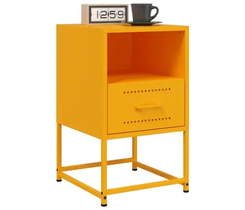 Naktinės Spintelės, 2Vnt., Garstyčių, 36X39X60,5cm Plienas