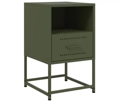 Naktsskapīši, 2 Gab., Olīvu Zaļi, 36X39X60,5 Cm, Tērauds Vidaxl