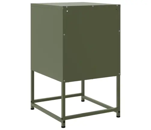 Naktsskapīši, 2 Gab., Olīvu Zaļi, 36X39X60,5 Cm, Tērauds Vidaxl