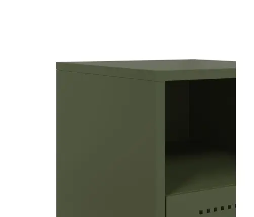 Naktsskapīši, 2 Gab., Olīvu Zaļi, 36X39X60,5 Cm, Tērauds Vidaxl