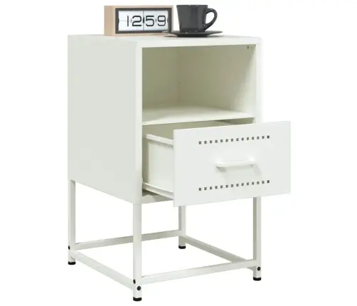 Naktsskapīši, 2 Gab., Balti, 36X39X60,5 Cm, Tērauds Vidaxl Naktsskapīši, 2 Gab., Balti, 36X39X60,5 Cm, Tērauds Vidaxl