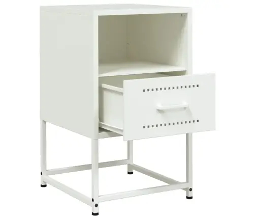 Naktsskapīši, 2 Gab., Balti, 36X39X60,5 Cm, Tērauds Vidaxl Naktsskapīši, 2 Gab., Balti, 36X39X60,5 Cm, Tērauds Vidaxl