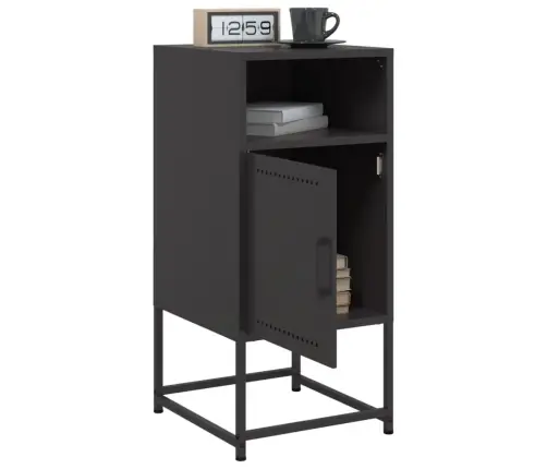 Naktsskapīši,2 Gab., Melni, 36X39X78 Cm, Tērauds Vidaxl