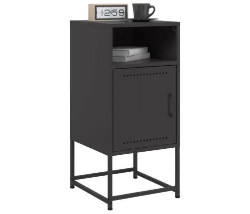 Naktsskapīši,2 Gab., Melni, 36X39X78 Cm, Tērauds Vidaxl