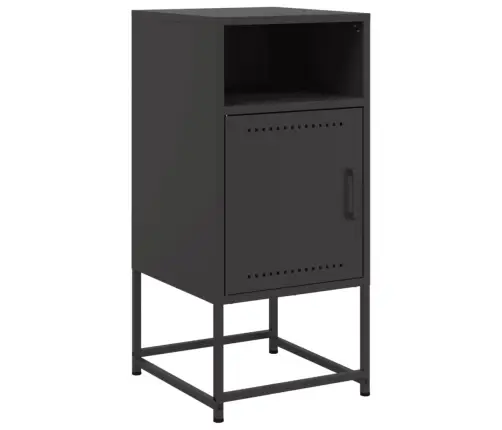 Naktsskapīši,2 Gab., Melni, 36X39X78 Cm, Tērauds Vidaxl