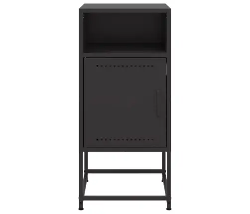 Naktsskapīši,2 Gab., Melni, 36X39X78 Cm, Tērauds Vidaxl