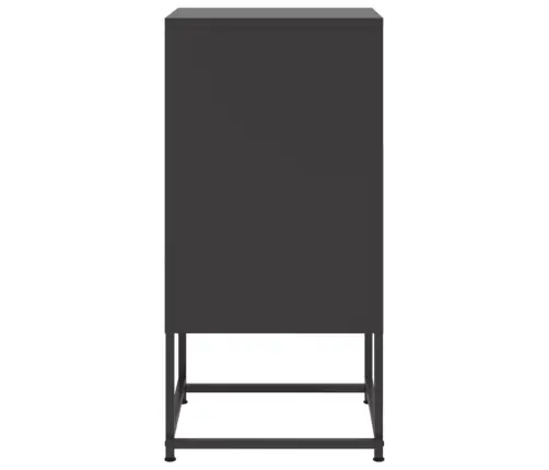 Naktsskapīši,2 Gab., Melni, 36X39X78 Cm, Tērauds Vidaxl