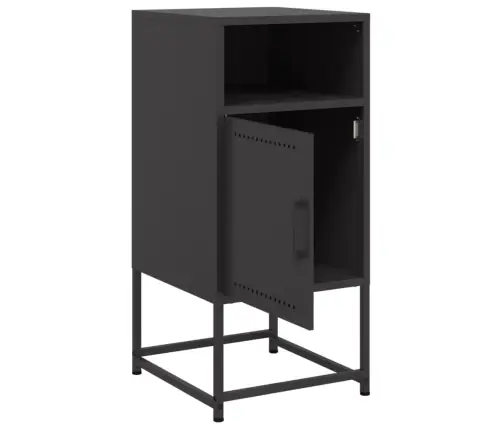 Naktsskapīši,2 Gab., Melni, 36X39X78 Cm, Tērauds Vidaxl