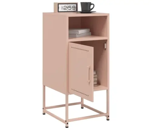 Naktinė Spintelė, Rožinės Spalvos, 36X39X78cm Plienas