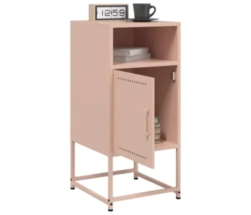 Naktsskapīši, 2 Gab., Rozā, 36X39X78 Cm, Tērauds Vidaxl